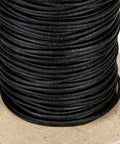Griffin Rounded Buffalo Leather Cord 2.5mm Black Griffin Rounded Buffalo Leather Cord 2.5mm Black