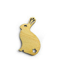(GW5225) Wooden Pendant Rabbit 61x42mm Wooden Pendant Rabbit 61x42mm