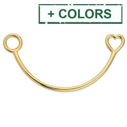 Half bracelet with heart & circle wireframe Half bracelet with heart & circle wireframe