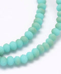 Half Rainbow Plated Faceted Rondelle Glass  Frosted, 4~4.5x3~3.5mm Half Rainbow Plated Faceted Rondelle Glass  Frosted, 4~4.5x3~3.5mm