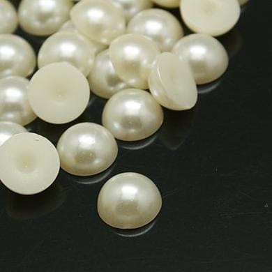 Half Round Domed Imitated Pearl Acrylic Cabochons, 16mm Half Round Domed Imitated Pearl Acrylic Cabochons, 16mm