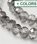 Handmade Glass Beads, Faceted Rondelle, 8x6 mm Handmade Glass Beads, Faceted Rondelle, DarkCyan  Size: about 8mm in diameter, 6mm thick, hole: 1mm; about 72pcs/strand