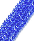 Handmade Glass Beads, Faceted Rondelle, 8x6 mm Handmade Glass Beads, Faceted Rondelle, DarkCyan  Size: about 8mm in diameter, 6mm thick, hole: 1mm; about 72pcs/strand