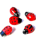 Handmade Lampwork Ladybug Beads, 9~10mm Handmade Lampwork Ladybug Beads, 9~10mm