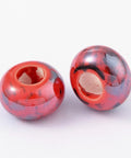 Red (CB1372C) Handmade Porcelain Beads, Pearlized, Rondelle, (& Colors), 15x10mm, Hole: 6mm (CB1372) Handmade Porcelain Beads, Pearlized, Rondelle, (& Colors), 15x10mm, Hole: 6mm (CB1372)