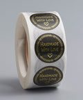 Handmade with Love Stickers, Self-Adhesive Paper 24.5mm Handmade with Love Stickers, Self-Adhesive Paper 24.5mm