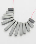 (HB2562) Synthetic Hematite Graduated Beads Strands, Hematite Plated Synthetic Hematite Graduated Beads Strands, Hematite Plated