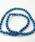 (HB5304) Non-Magnetic Synthetic Hematite Beads Strands, Blue Plated, Round 6MM Non-Magnetic Synthetic Hematite Beads Strands, Blue Plated, Round Size: about 6mm in diameter, hole: 1mm; 67pcs/strand, 16.07" .