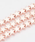 (HB5449) Electroplate Non-magnetic Synthetic Hematite Beads Strands, Star, Rose Gold Plated 8MM Electroplate Non-magnetic Synthetic Hematite Beads Strands, Star, Rose Gold Plated Size: about 8mm long, 8mm wide, 2.5mm thick, hole: 1mm; about 63pcs/strand, 15.7".