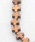 COPPER PLATED (HB5894-05) (HB5894-X) Electroplate Non-magnetic Synthetic Hematite Cross,4x4mm (+- 50 PCS) Electroplate Non-magnetic Synthetic Hematite Beads Strands, Cross, Platinum Plated Size: about 4mm wide, 4mm long, 2mm thick, hole: 0.5mm; about 94pcs/strand, 15.7".