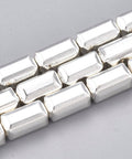 (HB7038A) Synthetic Hematite Beads Strands, Cuboid, Silver Plated 8mm (1 STR) (HB7038A) Synthetic Hematite Beads Strands, Cuboid, Silver Plated 8mm (1 STR)