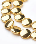 (HB8224-01G) Electroplate Non-magnetic Synthetic Hematite  Flat Round, Golden  Si10~10.5mm (10 PCS) (HB8224-01G) Electroplate Non-magnetic Synthetic Hematite  Flat Round, Golden  Si10~10.5mm (10 PCS)