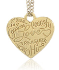 (HE1260) Alloy Pendants, Heart, Golden 24mm (HE1260) Alloy Pendants, Heart, Golden 24mm