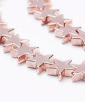 (HE5066) Hematite, Star, Rose Gold Plated 8MM (20 PCS) Electroplate Non-Magnetic Synthetic Hematite Beads Strands, Star, Rose Gold Plated Size: about 8mm wide, 7mm long, 3mm thick, hole: 1mm