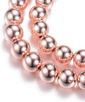 (HE5068) Hematite Bead Strands, Round, Rose Gold Plated 6MM Electroplate Non-magnetic Synthetic Hematite Bead Strands, Round, Rose Gold Plated Size: about 6mm in diameter, hole: 1~1.5mm; about 67~72pcs/strand, 15.7