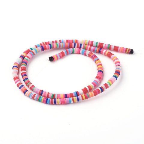 (HE6764B) Environmental Handmade Polymer Clay Heishi Beads, Mixed 4mmx1mm (HE6764B) Environmental Handmade Polymer Clay Heishi Beads, Mixed 4mmx1mm