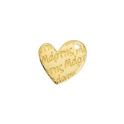 24KT.GD.PL. Heart Motif March / Μάρτης pendant 14x12.5mm Heart Motif March / Μάρτης pendant 14x12.5mm