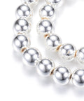 SILVER Hematite Bead Strands, Round, 8mm Electroplate Non-magnetic Synthetic Hematite Bead Strands,