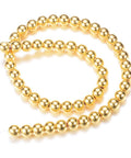 Hematite Bead Strands, Round, Golden Plated, 4MM Electroplate Non-magnetic Synthetic Hematite Bead Strands, Round, Golden Plated Size: about 4mm in diameter, hole: 1~1.5mm; about 92~95pcs/strand, 15.7"