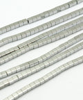 Hematite Beads Strands, Cube, Silver Plated 2MM (HB5120) Non-magnetic Synthetic Hematite Beads Strands, Cube, Silver Plated Size: about 2mm in diameter, hole: 1mm, about 174pcs/strand, 15.5".