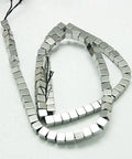 Hematite Cube, Silver Plated, 4mm Non-magnetic Synthetic Hematite Beads Strands, Cube, Silver Plated Size: about 4mm 