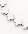 PLATINUM PLATED Hematite Greek Cross Beads 10mm Electroplate Non-magnetic Synthetic Hematite Greek Cross Beads Strands, Golden Plated Size: about 10mm wide, 10mm long, 4mm thick, hole: 1mm; about 39pcs/strand, 15.5"