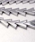 Hematite, Letter V, Silver Plated 17MM (HB5006D) Electroplate Non-magnetic Synthetic Hematite Bead Strands, Letter V, Silver Plated  Size: about 17mm wide, 16mm long, 3mm thick, hole: 1mm
