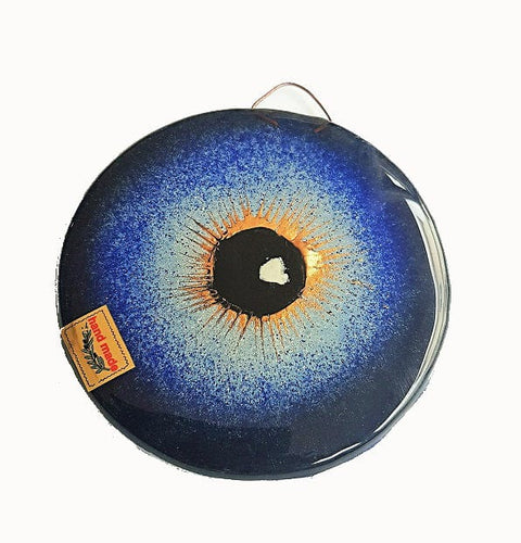(HG-RY4)   BLUE (HG-RYX) Hand Made Glass Evil Eye about 10cm diameter (1PC) (HG-RYX) Hand Made Glass Evil Eye about 10cm diameter (1PC)