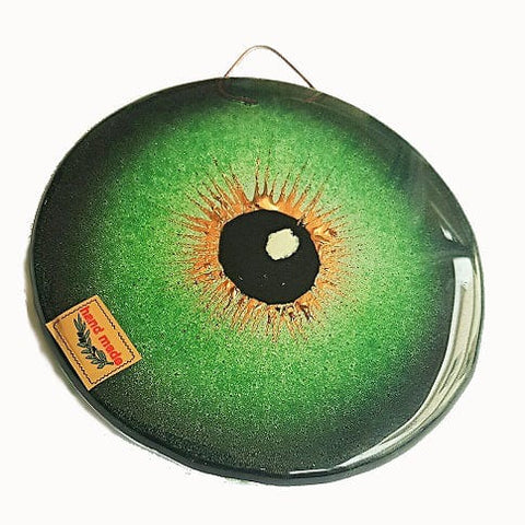 (HG-RY2) GREEN (HG-RYX) Hand Made Glass Evil Eye about 10cm diameter (1PC) (HG-RYX) Hand Made Glass Evil Eye about 10cm diameter (1PC)