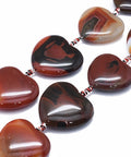 (HG6553A) Natural Agate Beads Strands, Dyed & Heated, Heart, Brown about 37~38mm wide (2 PCS) (HG6553A) Natural Agate Beads Strands, Dyed & Heated, Heart, Brown about 37~38mm wide (2 PCS)