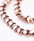 (HH5017) Hematite , Heart, Rose Gold Plated 6mm (10 PCS) Electroplate Non-magnetic Synthetic Hematite, Grade AAA, Heart, Rose Gold Plated Size: 6MM