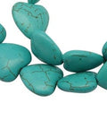 (HH7407A) Synthetic Howlite Beads, Dyed, Heart, Turquoise 25mm (4 PCS) (HH7407A) Synthetic Howlite Beads, Dyed, Heart, Turquoise 25mm (4 PCS)