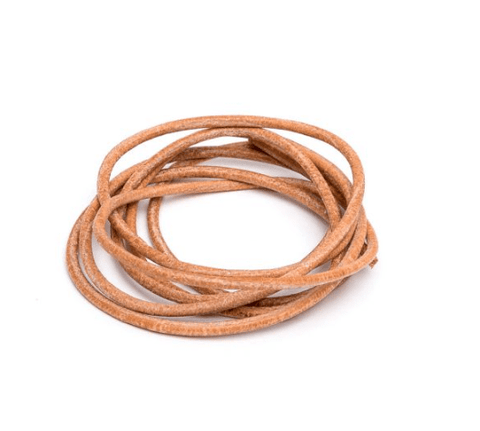 HIGH GRADE LEATHER CORD 1M 2MM NATURAL ROUNDED COWHIDE (184702) LEATHER CORD 1M 2MM NATURAL ROUNDED COWHIDE