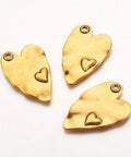(HP1312) Tibetan Style Alloy Pendants, Heart, Antique Golden/Bronze 38x24mm (6 PCS) (HP1312) Tibetan Style Alloy Pendants, Heart, Antique Golden/Bronze 38x24mm (6 PCS)
