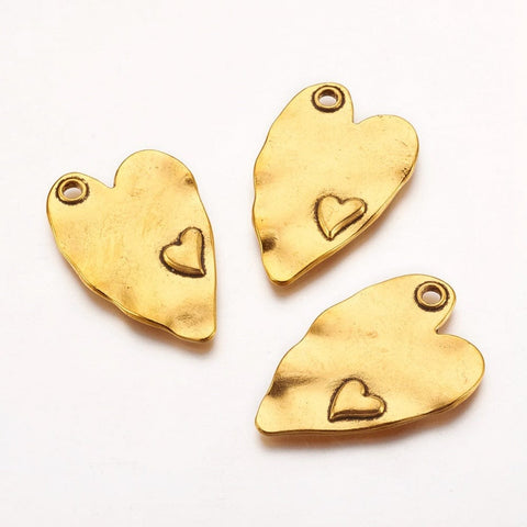 (HP1312) Tibetan Style Alloy Pendants, Heart, Antique Golden/Bronze 38x24mm (6 PCS) (HP1312) Tibetan Style Alloy Pendants, Heart, Antique Golden/Bronze 38x24mm (6 PCS)