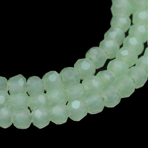 DARK SEA GREEN (BE8039-03C) Imitation Jade Glass Bead Strands, Faceted Round, 4~5mm Imitation Jade Glass Bead Strands, Faceted Round, 4~5mm