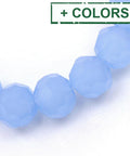 Imitation Jade Glass Bead Strands, Faceted Round, 4~5mm Imitation Jade Glass Bead Strands, Faceted Round, 4~5mm