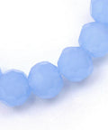 CORNFLOWER BLUE Imitation Jade Glass Bead Strands, Faceted Round, 4~5mm Imitation Jade Glass Bead Strands, Faceted Round, 4~5mm