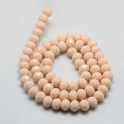 NAVAJO WHITE Imitation Jade Glass Beads 4x3mm Imitation Jade Glass Beads 4x3mm