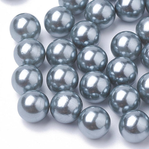 GRAY Imitation Pearl Acrylic Beads, Round, SlateGray 6mm NO HOLE Imitation Pearl Acrylic Beads, Round, SlateGray 6mm NO HOLE
