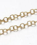 Ion Plated 304 Stainless Steel Rolo Chains Golden, 5mm Ion Plated 304 Stainless Steel Rolo Chains Golden, 5mm