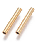 Ion Plated 304 Stainless Steel Tube Beads, Golden, 20mm Ion Plated 304 Stainless Steel Tube Beads, Golden, 20mm