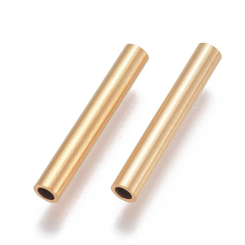 Ion Plated 304 Stainless Steel Tube Beads, Golden, 20mm Ion Plated 304 Stainless Steel Tube Beads, Golden, 20mm