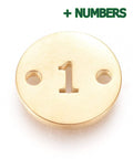 1 Ion Plated Numbers 304 Stainless Steel Links, Flat Round, Golden,10mm Ion Plated Numbers 304 Stainless Steel Links, Flat Round, Golden,10mm