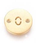 0 Ion Plated Numbers 304 Stainless Steel Links, Flat Round, Golden,10mm Ion Plated Numbers 304 Stainless Steel Links, Flat Round, Golden,10mm