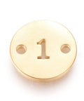 Ion Plated Numbers 304 Stainless Steel Links, Flat Round, Golden,10mm Ion Plated Numbers 304 Stainless Steel Links, Flat Round, Golden,10mm