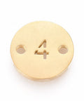 4 Ion Plated Numbers 304 Stainless Steel Links, Flat Round, Golden,10mm Ion Plated Numbers 304 Stainless Steel Links, Flat Round, Golden,10mm