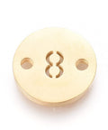 8 Ion Plated Numbers 304 Stainless Steel Links, Flat Round, Golden,10mm Ion Plated Numbers 304 Stainless Steel Links, Flat Round, Golden,10mm