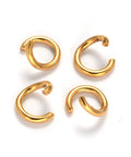Ion Plating 304 Stainless Steel Open Jump Rings, Golden 18k Gold Plated Ion Plating 304 Stainless Steel Open Jump Rings, Golden 18k Gold Plated