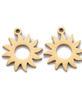 Ion Plating(IP) 201 Stainless Steel Pendants, Cut, Sun, Golden, 16mm Ion Plating(IP) 201 Stainless Steel Pendants, Cut, Sun, Golden, 16mm